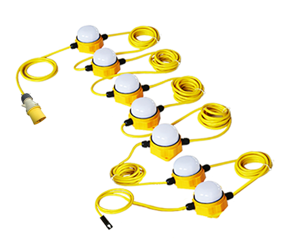SITE LIGHTS 20m LED INTEGRATED FESTOON KIT - Brighton Tools