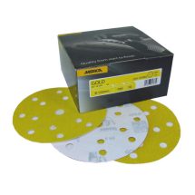 GOLD 150mm P100 15 HOLE VELCRO DISCS GOLD 150mm P100 15 HOLE VELCRO DISCS