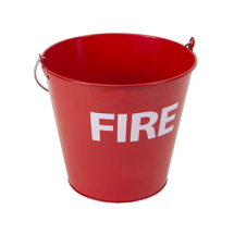 RED METAL FIRE BUCKET w/o LID