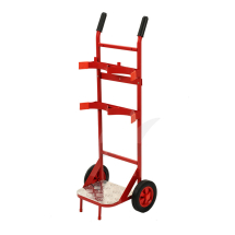 MOBILE FIRE TROLLEY FOR 2 FIRE EXTINGUISHERS