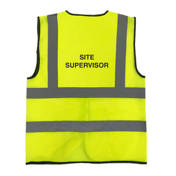 HI-VIS YELLOW 'SITE SUPERVISOR' WAISTCOATS HI-VIS YELLOW 'SITE SUPERVISOR' WAISTCOATS