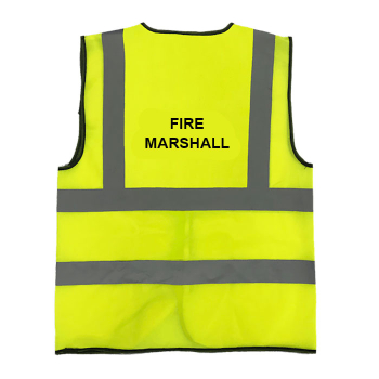 HI-VIS YELLOW 'FIRE MARSHALL' WAISTCOATS HI-VIS YELLOW 'FIRE MARSHALL' WAISTCOATS