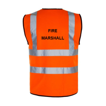 HI-VIS ORANGE 'FIRE MARSHALL' WAISTCOATS HI-VIS ORANGE 'FIRE MARSHALL' WAISTCOATS