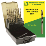 BRIGHTON TOOLS HSS COBALT DRILL SETS (19 Piece) BRIGHTON TOOLS HSS COBALT DRILL SETS (19 Piece)