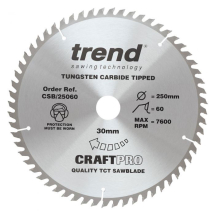 TREND CRAFTPRO 350mm x 30Ø x 64T TCT SAW BLADE (CSB/35064) TREND CRAFTPRO 350mm x 30Ø x 64T TCT SAW BLADE (CSB/35064)