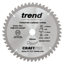 TREND 190 x 20 x 48TCT SAW BLADE TREND 190 x 20 x 48TCT SAW BLADE