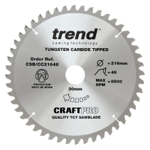 TREND 216 x 30 x 48TCT SAW BLADE (CROSSCUT) TREND 216 x 30 x 48TCT SAW BLADE (CROSSCUT)