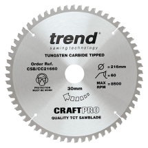 TREND 216 x 30 x 60TCT SAW BLADE (CROSSCUT) TREND 216 x 30 x 60TCT SAW BLADE (CROSSCUT)