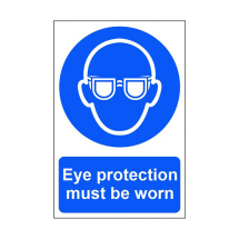 200 x 300mm EYE PROTECTION MUST BE WORN - PVC