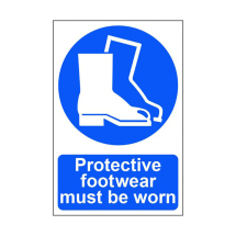 200 x 300mm PROTECTIVE FOOTWEAR MUST BE WORN - PVC