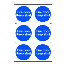 200 x 300mm FIRE DOOR KEEP SHUT - PVC