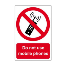 200 x 300mm DO NOT USE MOBILES PVC