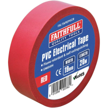RED PVC ELECTRICAL INSULATION TAPE (19mm x 20m)