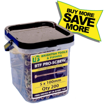 5 x 100mm BTF PRO-SCREW TUB (200 SCREWS) 5 x 100mm BTF PRO-SCREW TUB (200 SCREWS)
